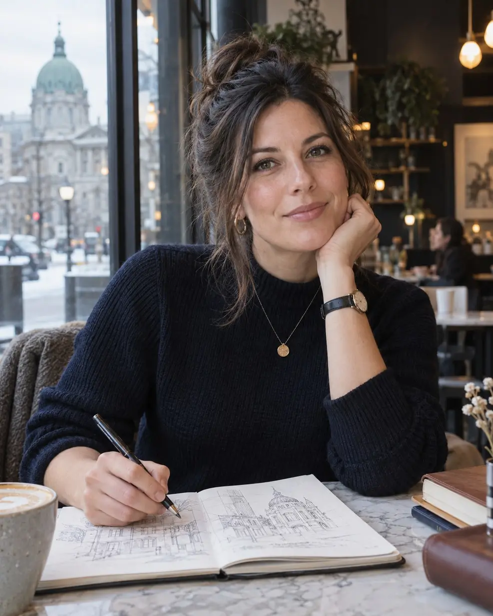 Portrait de Camille dans un café montréalais
