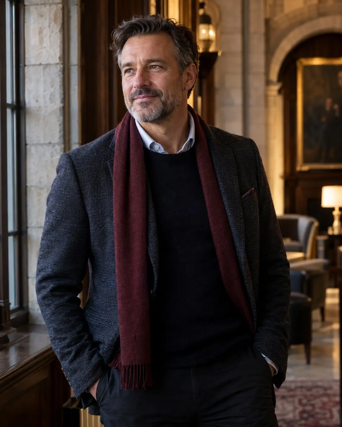Portrait de Laurent dans un intérieur raffiné à Québec
